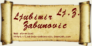 Ljubimir Zabunović vizit kartica